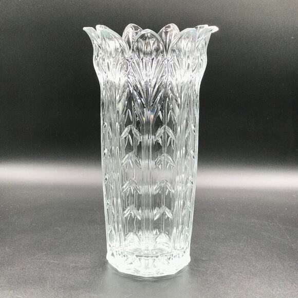 Vintage Fifth Ave Ltd Lead Crystal Vase Petal Flared Rim 11" Tall Made in USA - Picture 1 of 11